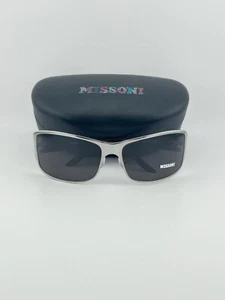 Gafas de sol vintage MISSONI MI52401 marcos de metal plateado 67-16-120 hechas en Italia - Imagen 1 de 5