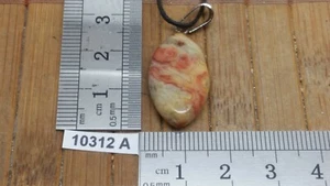 Pendentif AGATE CRAZY LACE + cordon reglable bijou original naturel pierre - Picture 1 of 2