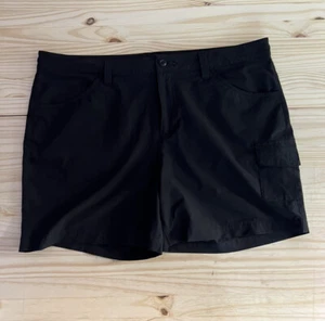Eddie Bauer Travex Cargo Shorts Hiking Casual Black Womens Size 16 - Picture 1 of 7
