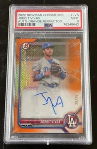 2022 Bowman Chrome Jorbit Vivas Orange Mojo Auto #25/25 PSA 9 POP 2 - Picture 1 of 3