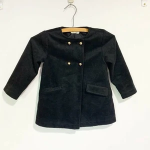 Crazy 8 Wool Blend Double Breasted Peacoat Black Size 3t Gold Buttons - Imagen 1 de 12