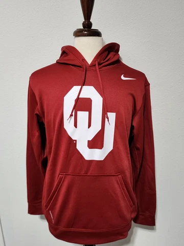 Nike Oklahoma Sooners Therma Fit Hoodie Men Size Medium Excellent Cover
