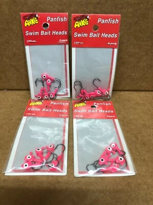 ЛОТ ИЗ 4 ПАКЕТОВ ARKIE ПЛАВАТЬ ПРИМАНКИ ГОЛОВЫ PANFISH 1/32 унций 5/PACK PSB-132-4 - Изображение 1 из 3