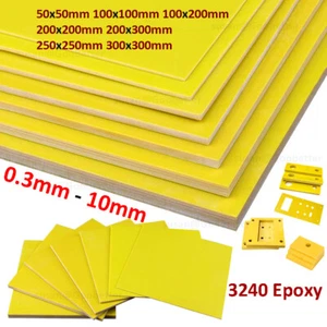 GFK Platten 0.3mm - 10mm Stärk Gelb Glasfaser Platte Isolierung Epoxidplatte - Picture 1 of 24