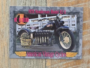 1 of 1 1993 Skybox American Vintage Cycles Prototype #132 with bonus card - Picture 1 of 12