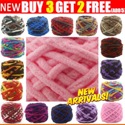 SALE 100G Skein Yarn Super Soft Smooth DIY Thick Yarn Crochet Hand Knitting Wool - Image 1 of 4