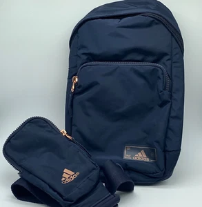 Adidas Essentials 2 Sling Crossbody Legend Ink Blue/Rose Gold - Picture 1 of 10
