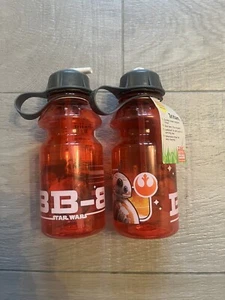 2 botellas de agua de plástico oficiales de Star Wars BB-8 para niños - Imagen 1 de 4