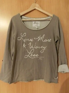 Damen Sweat Shirt beige Daz M Langarm - Bild 1 von 1