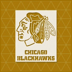 Chicago Blackhawks Stencil – Hockey Team, Sports Fan Art, Craft, Wall Decor - Picture 1 of 4