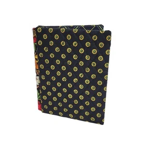 Vera Bradley Vibrant Black Floral Quilted Canvas Bi-Fold 4x6 Picture Photo Frame - Picture 1 of 8