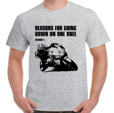 Reasons Para Yendo Abajo en Uno Rodilla - Hombre Divertido Moto Camiseta - Imagen 1 de 4