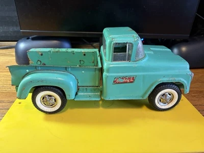 Vintage 1960S Buddy L Stepside Pick Up Aço Turquesa Fabricado Original EUA - Imagem 1 de 4