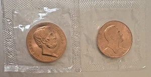 Vtg Famous Presidents Sealed Copper Coins: ABE LINCOLN & FD  ROOSEVELT; - Picture 1 of 2