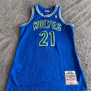 Authentic Mitchell & Ness Minnesota Timberwolves Kevin Garnett 1995-96 Jersey 40 - Picture 1 of 11