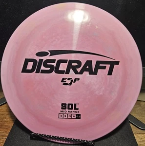 NEW Discraft ESP Sol 173-174g Swirly Pink Black Foil Midrange Golf Disc - Picture 1 of 2