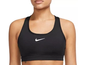 Nike Black And White Swoosh Sports Bra Womens Size Medium - Picture 1 of 6