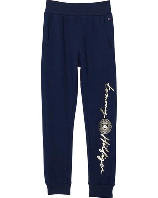 Tommy Hilfiger NAVY BLAZER SCRIPT Girls' Fleece Jogger Sweatpants, US 12-14 - Image 1 of 3