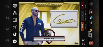 CESARO 2020 WWE TOPPS SLAM PLATINUM - 2020 ICONIC DIGITAL CARD!!!!!!! - Image 1 of 3