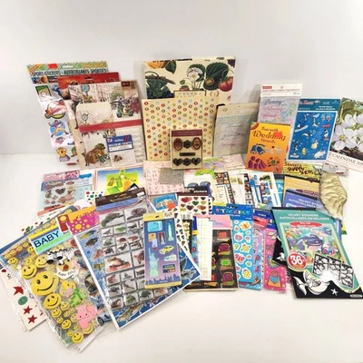 Huge Sticker Scrapbooking Lot Velvet Embellishments Sesame Street Harley Disney - Image 1 of 4