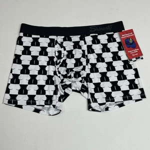 Shinesty Ball Hammock Boxer Fly Underwear Mens Large Black White Chest Mate - Picture 1 of 9
