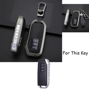 Zinc Alloy Leather TPU Car Key Case Cover For Kia Sorento Mq4 K5 Ev6 7 Seltos - Picture 1 of 9