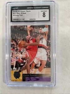 ERROR WRONG FOIL 2009-10 Upper Deck #63 Rajon Rondo/Ron Artest CGC 8 ๐โจ๏ธ3 - Picture 1 of 4