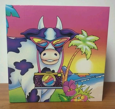 "Carpeta/álbum de cartón vintage Lisa Frank 11,5"" Cows In Paradise Notebook 1988" Foto 1 de 4