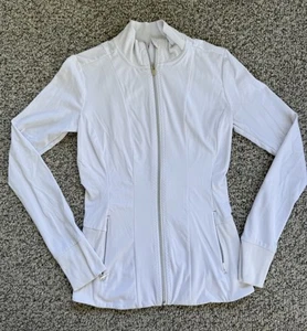 White Zip Front Jacket By “Athleta” Size XS. EUC - Picture 1 of 4