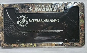 Telaio targa NHL San Jose Sharks metallo cromato con design mimetico rovere muschiato - Foto 1 di 4