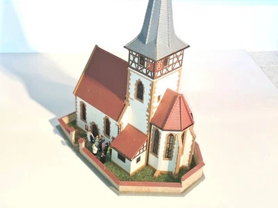 Kibri Church Bldg & Wedding Figures x 13. V/Good Used Cond. HO Scale. - Image 1 of 4