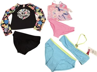 Lote de trajes de baño Justice & Wonder Nation para niñas talla S (7/8) florales, paz, tie dye Foto 1 de 4