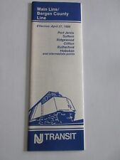 1986 New Jersey NJ Transit Main Line/ Bergen County Line railroad timetable WTC