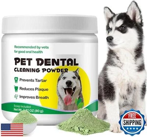 Dog Dental Powder 80G, Plaque Tartar Off Powder for Dog Teeth Cleaning with P - Picture 1 of 5