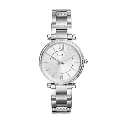 Orologio Donna FOSSIL CARLIE ES4341 Bracciale Acciaio Silver Swarovski NEW - Immagine 1 di 2
