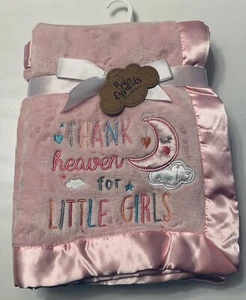 Baby Essentials Thank Heaven For LIttle Girls 30" x 40" Pink Blanket - Picture 1 of 5