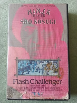 FLASH CHALLENGER VHS CLAMSHELL CASE NINJA THEATER MARTIAL ARTS CLIFF CHING 1974 - Image 1 of 4