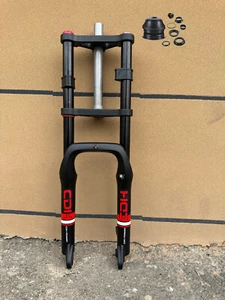 Bike Air Suspension Fork 20'' 4.0 Fat Tire Fork & Headset - Snow Beach MTB Fork - Picture 1 of 8