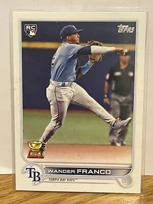 2022 Topps WANDER FRANCO Rookie Photo Image Variation RAYS RC #215 SP - Image 1 of 2