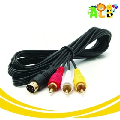 UK Seller RCA AV Audio Video Lead Cable TV A/V - SEGA SATURN Console