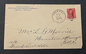 1903 SHELTON NEBRASKA DUPLEX AD GOLD COIN MINING ! MANITOU SPRINGS CO MERRILL ! - Picture 1 of 2