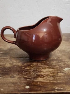 Vintage Homer Laughlin Dura Print Brown Creamer - Picture 1 of 7