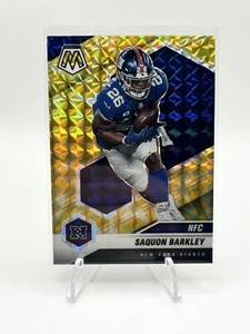 2021 Panini Mosaic - Variations NFC Saquon Barkley #211 Reactive Yellow... - Picture 1 of 2