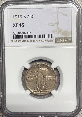 1919-S Standing Liberty Quarter NGC XF45 - Image 1 of 4
