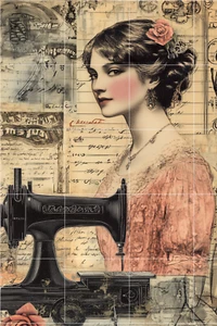 Vintage Nähen Näherin Postkarten 5 Stück Sammelalbum Karte Topper Junk Journal Kunstkarte - Bild 1 von 6