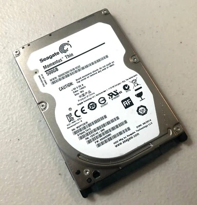 SEAGATE Momentus Thin ST500LM012 500GB 2.5" HDD, 1DG142-286 *TESTED* - Image 1 of 4