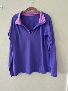 Womens Tek Gear Purple Track Jacket Pink Trim size XL EUC - Picture 1 of 6