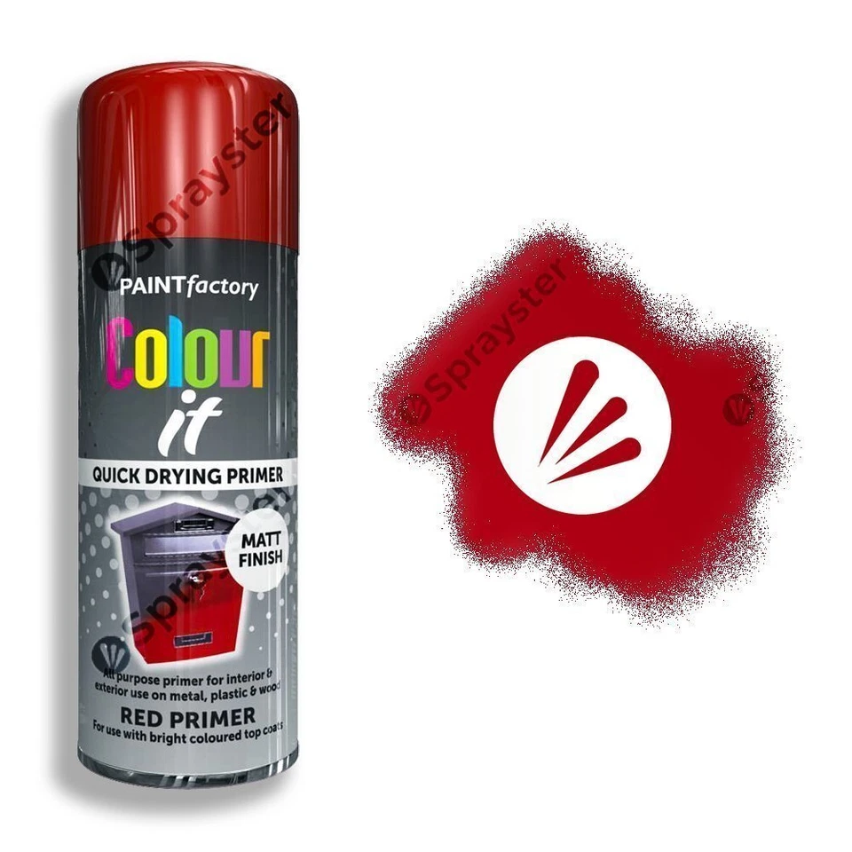 Colour It Red Primer Spray Paint Matt 400ml - Image 1 of 1