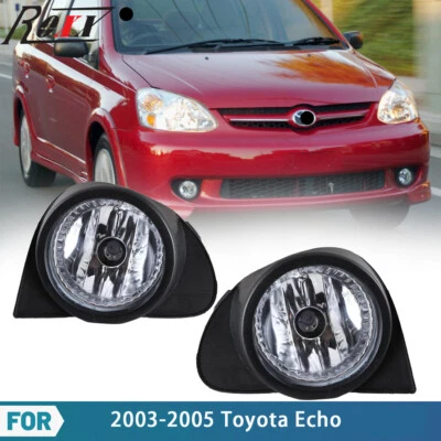 Par de luces antiniebla de parachoques 2003-05 para Toyota Echo lámpara de lente transparente + cableado + kit de interruptor Foto 1 de 4