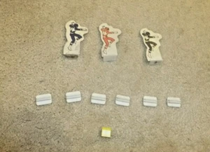 Mighty Morphin POWER RANGERS Game - 9 Replacement Bases, Pointer, 3 P.R. Pawns - Picture 1 of 4